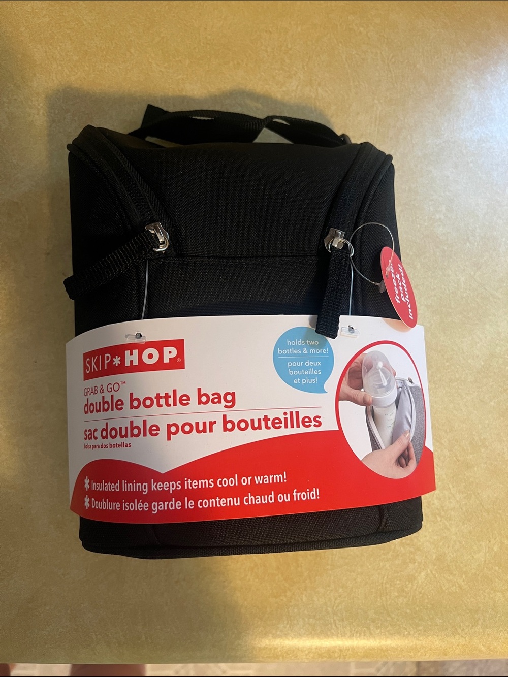 Skip Hop Black Double Bottle Cooler Bag